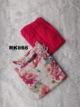 LINEN FLORAL PRINT CO-ORD SET -RK866