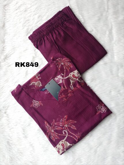 PREMIUM BERLIN SILK KURTI SET -RK849