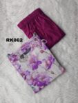 LINEN FLORAL PRINT CO-ORD SET -RK862