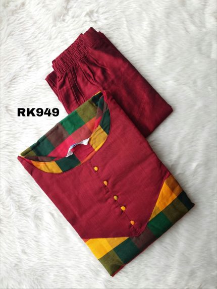 MADRAS CHECKS A-LINE CO-ORD SET-RK949