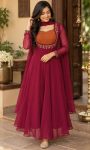 GEORGETTE A-LINE ANARKALI MAXI WITH DUPPATTA -BA108