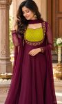 GEORGETTE A-LINE ANARKALI MAXI WITH DUPPATTA -BA109