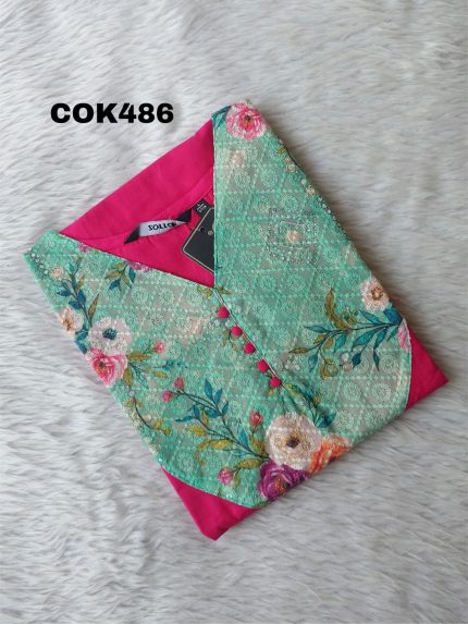 Cotton Kurti with Hakoba Patch Work -COK486