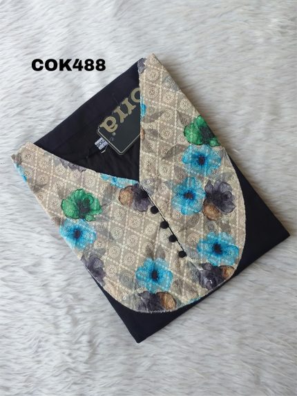 Cotton Kurti with Hakoba Patch Work -COK488