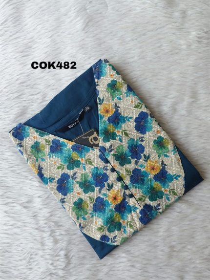 Cotton Kurti with Hakoba Patch Work -COK482