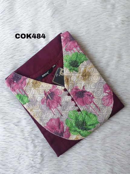 Cotton Kurti with Hakoba Patch Work -COK484