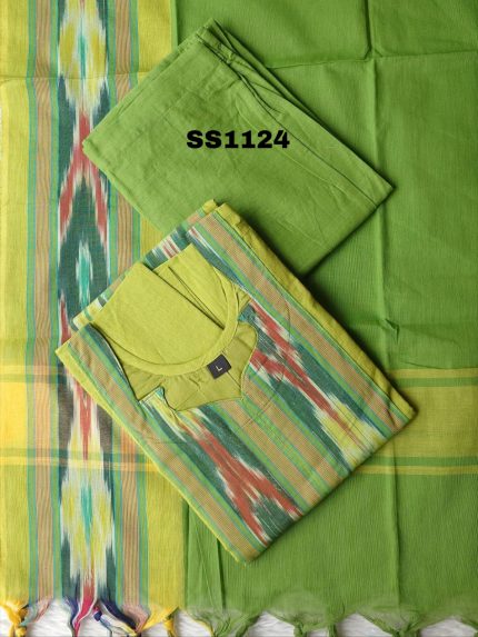 PREMIUM POCHAMPALLY COTTON SALWAR SET-SS1124