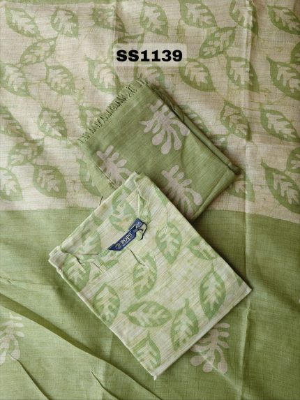 Heritage Leaf Hand-Block Print Salwar Set - SS1139