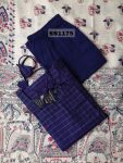 Butter Silk salwar Set with Madhubani Linen Cotton Dupatta-SS1175